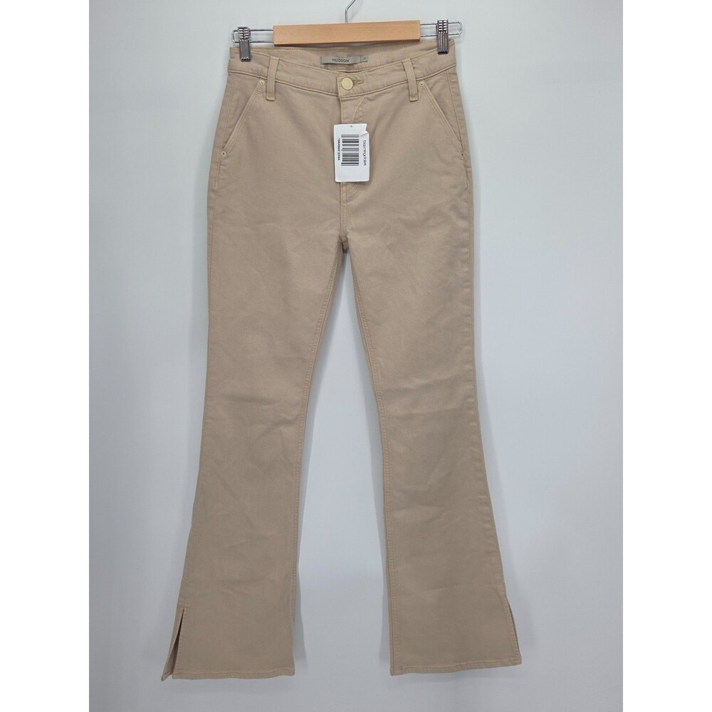 New Hudson Barbara High Rise Bootcut Jeans Womens 27x32 Oxford Tan Split Hem